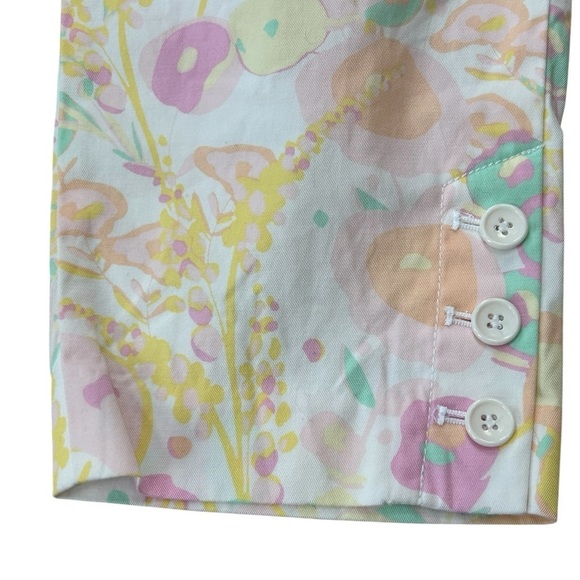 TALBOTS PERFECT CROP SPRING ABSTRACT FLORAL PANTS, CURVY FIT SIZE 2P - Picture 7 of 9